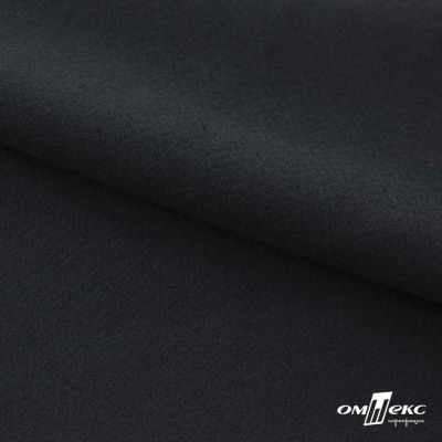 Трикотажное полотно "Капри" 100% полиэстр, 152см, 320 г/м2, чёрный, м - купить в Дербенте. Цена 374 руб.