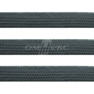 Шнур плетеный (плоский) d-12 мм, (уп.90+/-1м), 100% полиэстер, цв.272 - серый - купить в Дербенте. Цена: 8.62 руб.