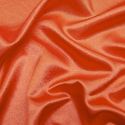 Поли креп-сатин 18-1445, 120 гр/м2, шир.150см, цвет оранжевый - купить в Дербенте. Цена 155.57 руб.