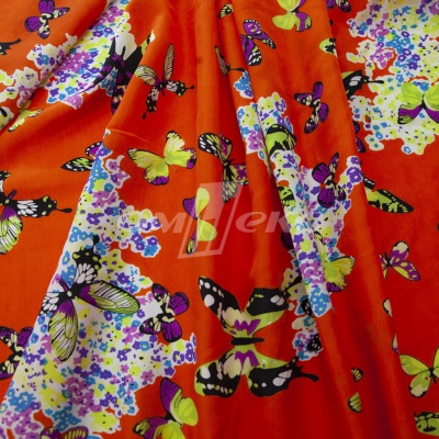 Плательная ткань "Софи" 7.1, 75 гр/м2, шир.150 см, принт бабочки - купить в Дербенте. Цена 241.49 руб.