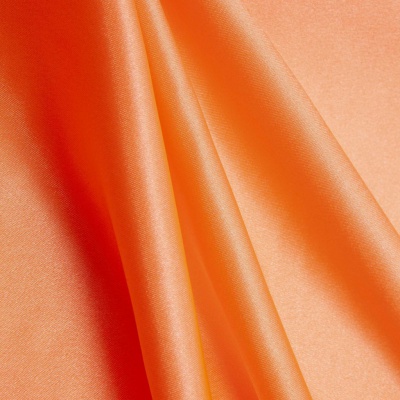 Поли креп-сатин 16-1543, 120 гр/м2, шир.150см, цвет персик - купить в Дербенте. Цена 155.57 руб.