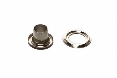Люверсы металлические "ОмТекс", блочка/кольцо, (3 мм) - цв.никель - купить в Дербенте. Цена: 0.18 руб.
