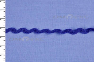 Тесьма плетеная "Вьюнчик"/синий - купить в Дербенте. Цена: 40.72 руб.
