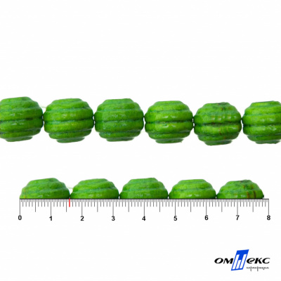 0309-Бусины деревянные "ОмТекс", 16 мм, упак.50+/-3шт, цв.019-зеленый - купить в Дербенте. Цена: 62.22 руб.