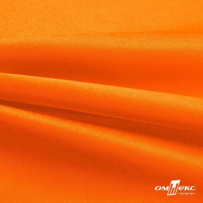 Поли креп-сатин 15-1263, 125 (+/-5) гр/м2, шир.150см, цвет оранжевый - купить в Дербенте. Цена 155.57 руб.