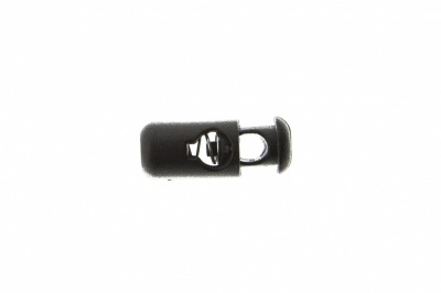8108 Фиксатор пластиковый "Бочонок", 20х8 мм, цвет чёрный - купить в Дербенте. Цена: 1.29 руб.