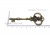 Декоративный элемент для творчества из металла "Ключ"8,5 см  - купить в Дербенте. Цена: 26.66 руб.
