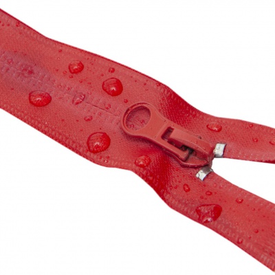 Молния водонепроницаемая PVC Т-7, 20 см, неразъемная, цвет (820)-красный - купить в Дербенте. Цена: 21.56 руб.