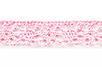 Тесьма кружевная 0621-1607, шир. 15 мм/уп. 20+/-1 м, цвет 096-розовый - купить в Дербенте. Цена: 302.42 руб.