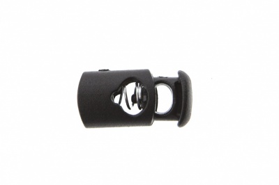 8021 Фиксатор пластиковый "Цилиндр", 20х10 мм, цвет чёрный - купить в Дербенте. Цена: 1.29 руб.