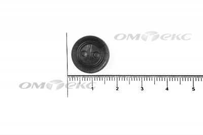 51820/15 мм (2 пр)  черные пуговицы - купить в Дербенте. Цена: 0.87 руб.