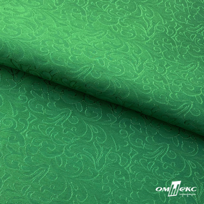 Ткань жаккард королевский, 100% полиэстр 180 г/м 2, шир.150 см, цв-зеленый - купить в Дербенте. Цена 293.39 руб.