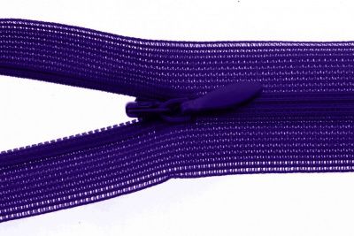 Молния потайная Т3 866, 50 см, капрон, цвет фиолетовый - купить в Дербенте. Цена: 8.62 руб.