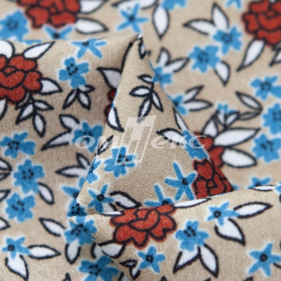 Плательная ткань "Фламенко" 7.1, 80 гр/м2, шир.150 см, принт растительный - купить в Дербенте. Цена 239.03 руб.