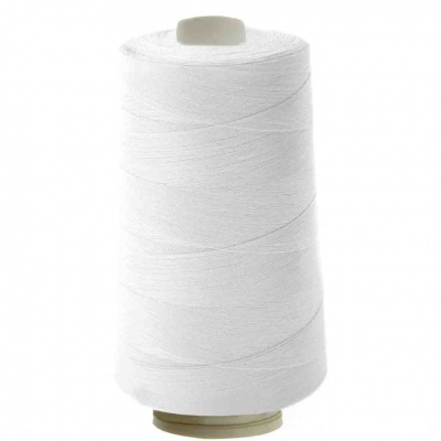 Швейные нитки (армированные) 28S/2, нам. 2 500 м, цвет белый - купить в Дербенте. Цена: 148.95 руб.