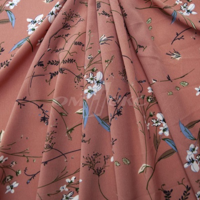 Плательная ткань "Фламенко" 2.1, 80 гр/м2, шир.150 см, принт растительный - купить в Дербенте. Цена 311.05 руб.