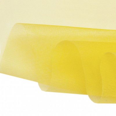 Фатин жесткий 16-68, 22 гр/м2, шир.180см, цвет жёлтый - купить в Дербенте. Цена 90.20 руб.