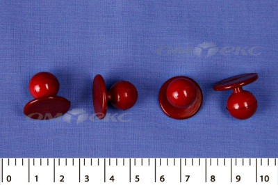 Пуговица поварская "Пукля", 10 мм, цвет красный - купить в Дербенте. Цена: 2.28 руб.