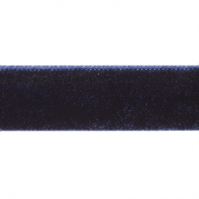 Лента бархатная нейлон, шир.12 мм, (упак. 45,7м), цв.180-т.синий - купить в Дербенте. Цена: 411.60 руб.