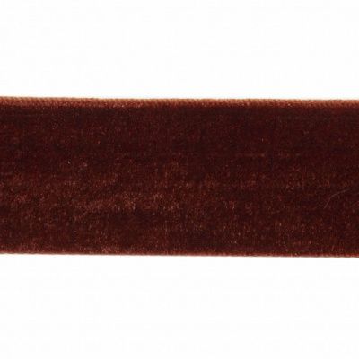Лента бархатная нейлон, шир.25 мм, (упак. 45,7м), цв.120-шоколад - купить в Дербенте. Цена: 981.09 руб.