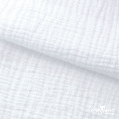 Ткань Муслин, 100% хлопок, 125 гр/м2, шир. 140 см #201 цв.(2)-белый - купить в Дербенте. Цена 464.97 руб.