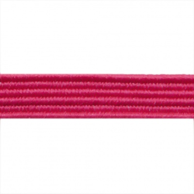Резиновые нити с текстильным покрытием, шир. 6 мм ( упак.30 м/уп), цв.- 84-фуксия - купить в Дербенте. Цена: 155.22 руб.