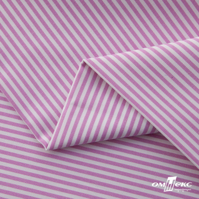 Ткань сорочечная Полоска Кенди, 115 г/м2, 58% пэ,42% хл, шир.150 см, цв.1-розовый, (арт.110) - купить в Дербенте. Цена 306.69 руб.