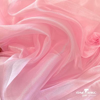 Ткань органза, 100% полиэстр, 28г/м2, шир. 150 см, цв. #47 розовая пудра - купить в Дербенте. Цена 86.24 руб.