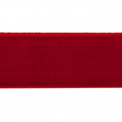 Лента бархатная нейлон, шир.25 мм, (упак. 45,7м), цв.45-красный - купить в Дербенте. Цена: 981.09 руб.
