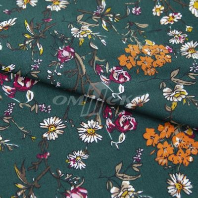 Плательная ткань "Фламенко" 6.1, 80 гр/м2, шир.150 см, принт растительный - купить в Дербенте. Цена 241.49 руб.