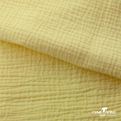 Ткань Муслин, 100% хлопок, 125 гр/м2, шир. 135 см (12-0824) цв.лимон нюд - купить в Дербенте. Цена 337.25 руб.