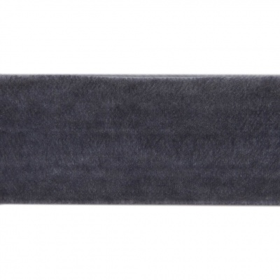 Лента бархатная нейлон, шир.25 мм, (упак. 45,7м), цв.189-т.серый - купить в Дербенте. Цена: 981.09 руб.