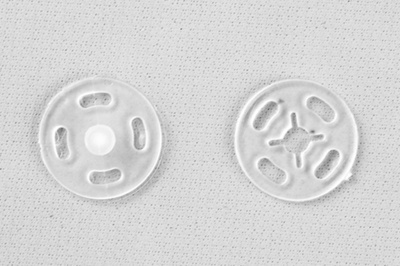 Кнопки пришивные пластиковые 13 мм, блистер 24шт, цв.-прозрачные - купить в Дербенте. Цена: 62.27 руб.