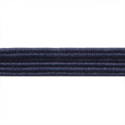 Резиновые нити с текстильным покрытием, шир. 6 мм ( упак.30 м/уп), цв.- 117-т.синий - купить в Дербенте. Цена: 152.05 руб.