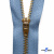 Молнии джинсовые металл т-5, 18 см латунь (YG), цв.-деним (231) - купить в Дербенте. Цена: 22.80 руб.
