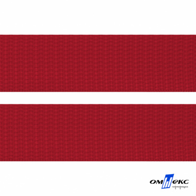 Красный- цв.171-Текстильная лента-стропа 550 гр/м2 ,100% пэ шир.40 мм (боб.50+/-1 м) - купить в Дербенте. Цена: 637.68 руб.