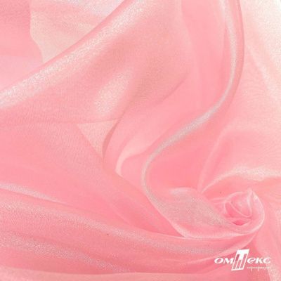 Ткань органза, 100% полиэстр, 28г/м2, шир. 150 см, цв. #47 розовая пудра - купить в Дербенте. Цена 86.24 руб.