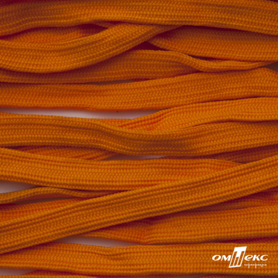 Шнур плетеный (плоский) d-12 мм, (уп.90+/-1м), 100% полиэстер, цв.267 - оранжевый - купить в Дербенте. Цена: 8.62 руб.