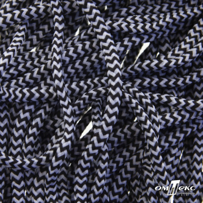 Шнурки #107-16, круглые 130 см, двухцветные цв.серый/чёрный - купить в Дербенте. Цена: 31.89 руб.