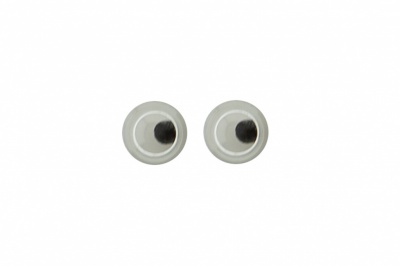 Глазки для игрушек, круглые, с бегающими зрачками, 6 мм/упак.100+/-5 шт, цв. -черно-белые - купить в Дербенте. Цена: 30.13 руб.
