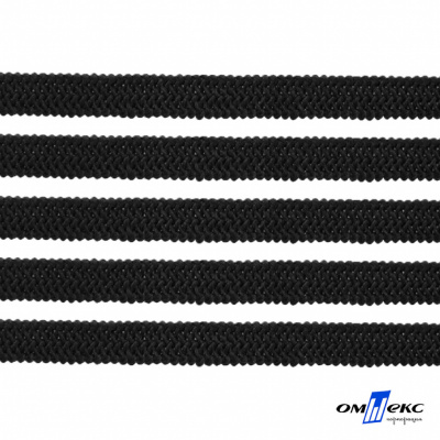 Лента эластичная вязанная (резинка) 4 мм (200+/-1 м) 400 гр/м2 черная бобина "ОМТЕКС" - купить в Дербенте. Цена: 1.78 руб.