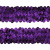 Тесьма с пайетками 12, шир. 30 мм/уп. 25+/-1 м, цвет фиолет - купить в Дербенте. Цена: 1 098.48 руб.