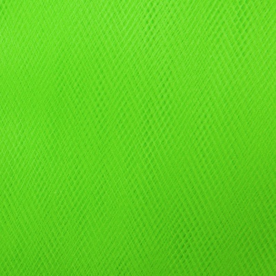 Фатин матовый 16-142, 12 гр/м2, шир.300см, цвет неон.зелёный - купить в Дербенте. Цена 100.92 руб.