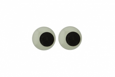 Глазки для игрушек, круглые, с бегающими зрачками, 8 мм/упак.50+/-2 шт, цв. -черно-белые - купить в Дербенте. Цена: 15.88 руб.