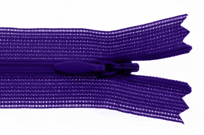 Молния потайная Т3 866, 20 см, капрон, цвет фиолетовый - купить в Дербенте. Цена: 5.27 руб.