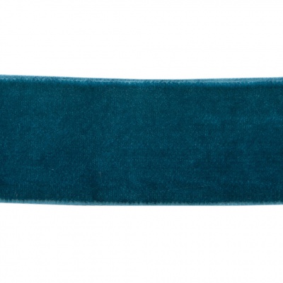 Лента бархатная нейлон, шир.25 мм, (упак. 45,7м), цв.65-изумруд - купить в Дербенте. Цена: 991.10 руб.