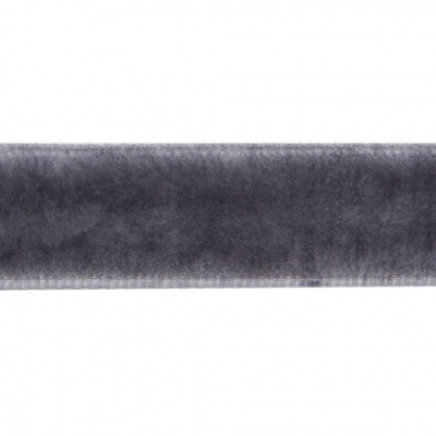 Лента бархатная нейлон, шир.12 мм, (упак. 45,7м), цв.189-т.серый - купить в Дербенте. Цена: 457.61 руб.