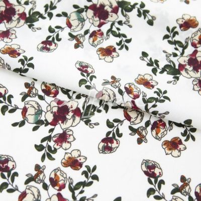 Плательная ткань "Фламенко" 23.1, 80 гр/м2, шир.150 см, принт растительный - купить в Дербенте. Цена 264.56 руб.