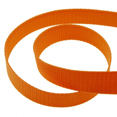 Стропа текстильная, шир. 25 мм (в нам. 50+/-1 ярд), цвет оранжевый - купить в Дербенте. Цена: 409.94 руб.