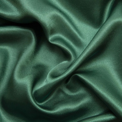 Поли креп-сатин 19-5420, 125 (+/-5) гр/м2, шир.150см, цвет зелёный - купить в Дербенте. Цена 155.57 руб.